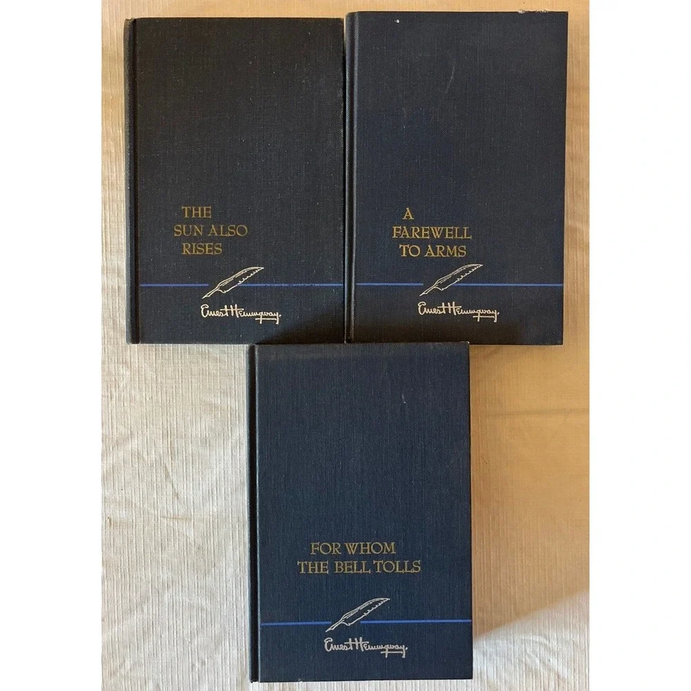 Ernest Hemingway 3 Book Set For Whom the Bell Tolls Sun Also Rises Farewell Arms
